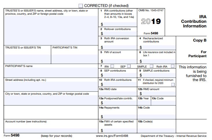 Eagle Life Tax Form 5498 for IRA Accounts